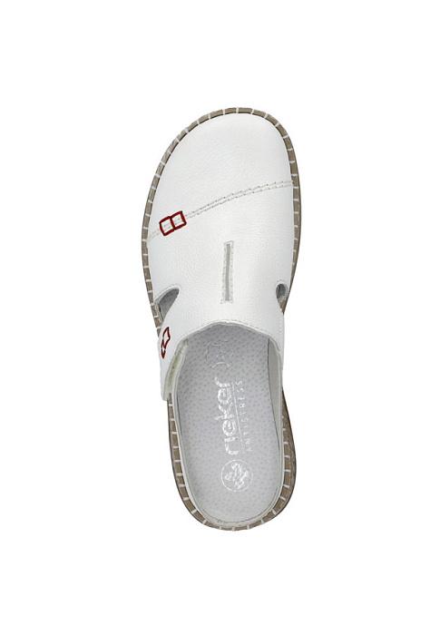 Женские сабо RIEKER белые, артикул 46462-80
