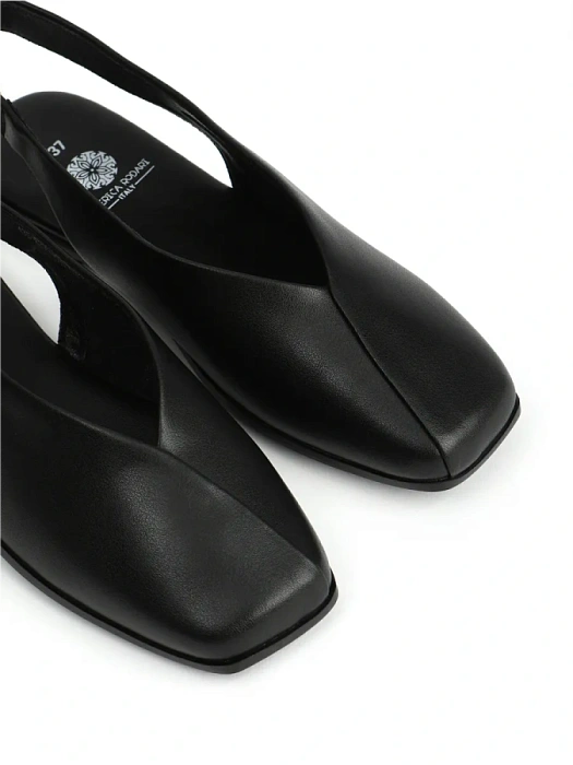 Женские слингбэки FEDERICA RODARI черные_матовые, артикул 43E-E2915-N64703-28