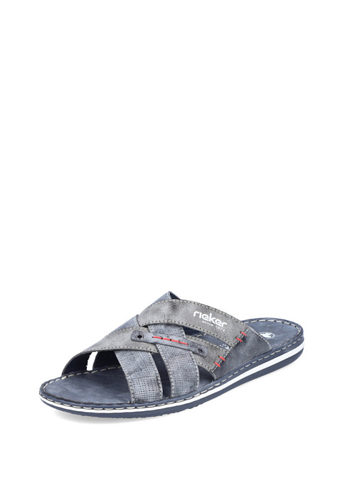 Мужские слайдеры RIEKER синие, артикул 21062-15