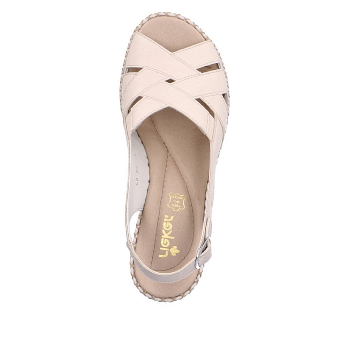 Женские босоножки  RIEKER бежевые, артикул 66189-60