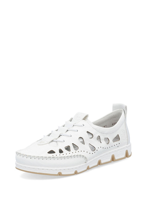 Женские туфли RIEKER белые, артикул 49956-80