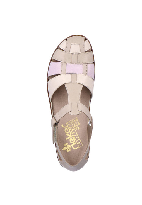 Женские сандалеты basic RIEKER бежевые, артикул 45869-60