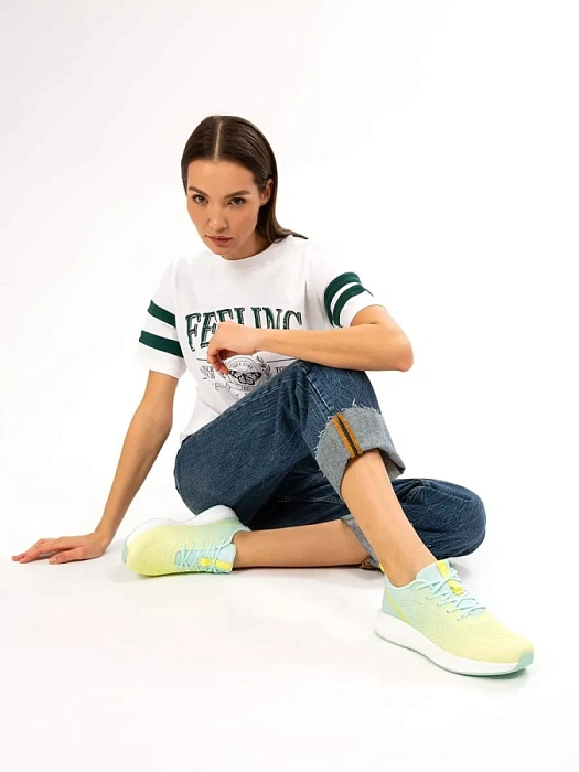 Женские кроссовки SOFIA-ALEXANDRA желтые, артикул SA16786-WB/8-1