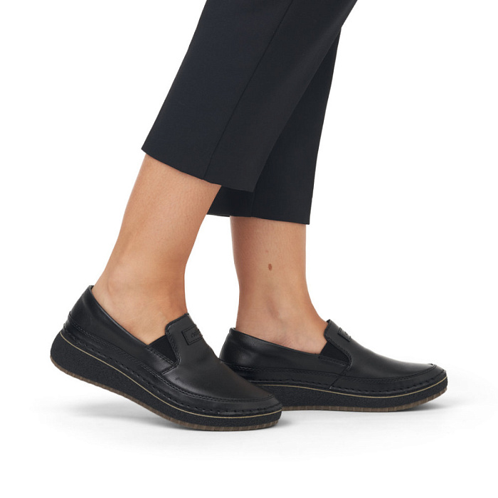 Женские слипоны RIEKER черные, артикул 50950-00