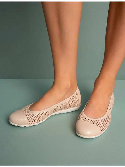 Женские балетки CAPRICE бежевые, артикул 9-22151-42-140