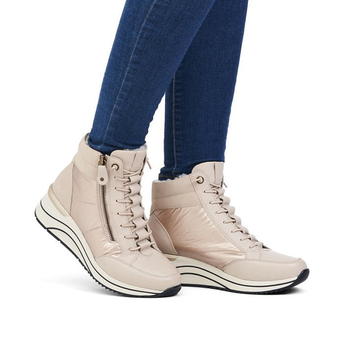 Женские ботинки basic REMONTE бежевые, артикул D0T72-60