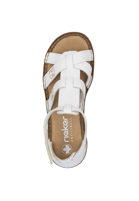Женские сандалии RIEKER белые, артикул 60860-80