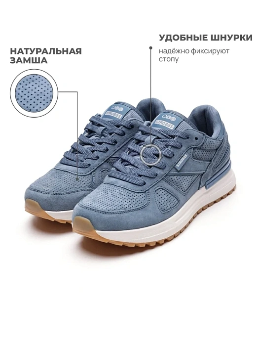 Женские кроссовки STROBBS голубые, артикул F7530-10
