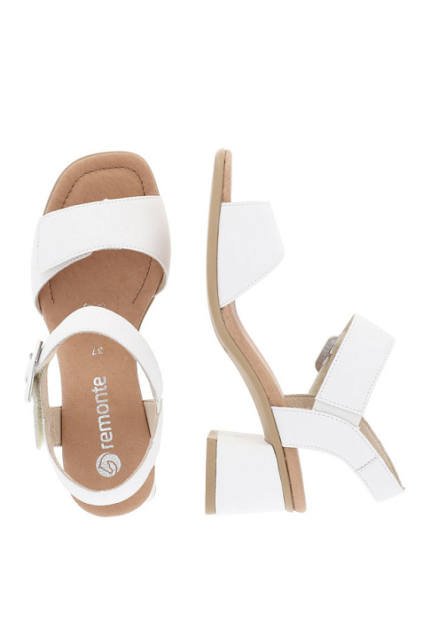 Женские босоножки  REMONTE белые, артикул D1K51-80