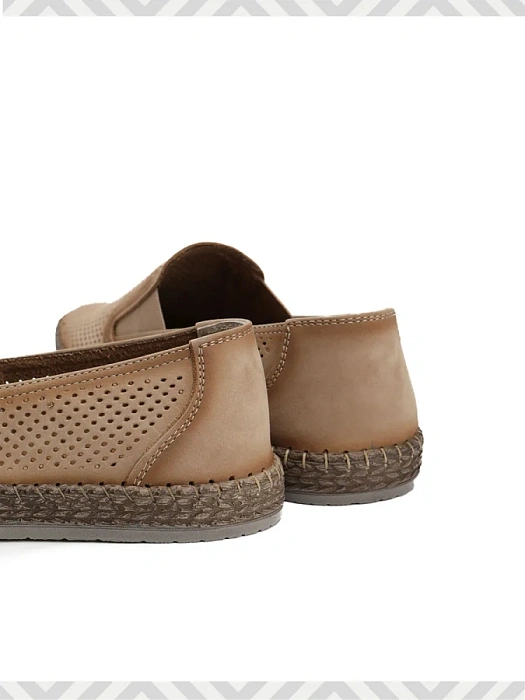 Мужские слипоны BRUNO RENZONI  бежевые, артикул 990580-8