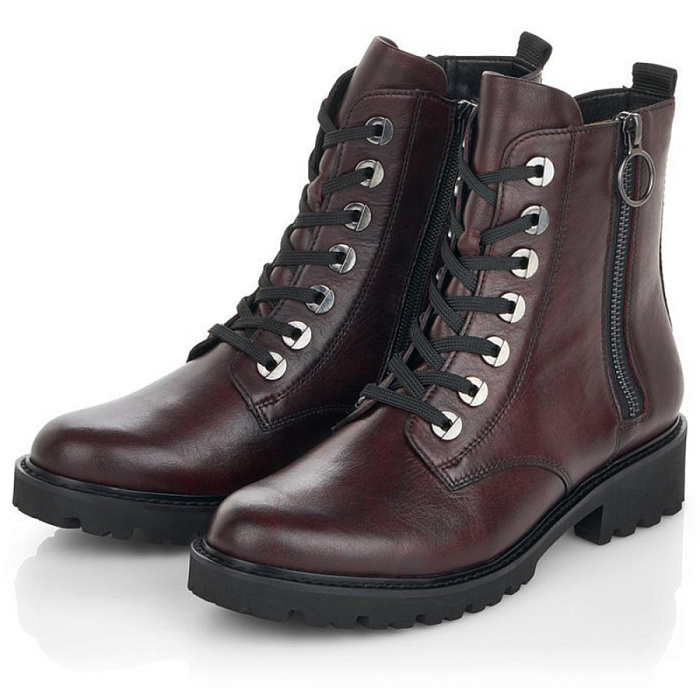 Женские берцы REMONTE бордовые, артикул D8671-35