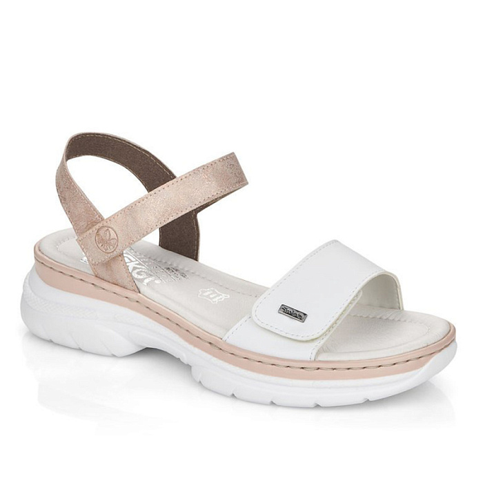 Женские босоножки  RIEKER белые, артикул 66654-80