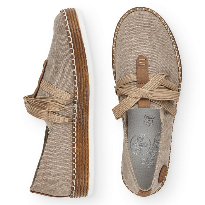 Женские эспадрильи RIEKER бежевые, артикул L7841-60