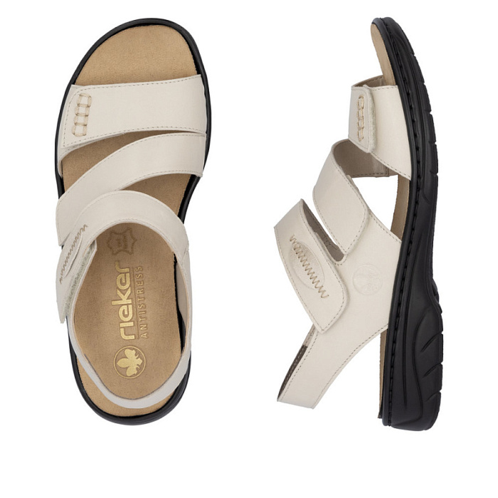 Женские сандалии RIEKER бежевые, артикул 64573-81