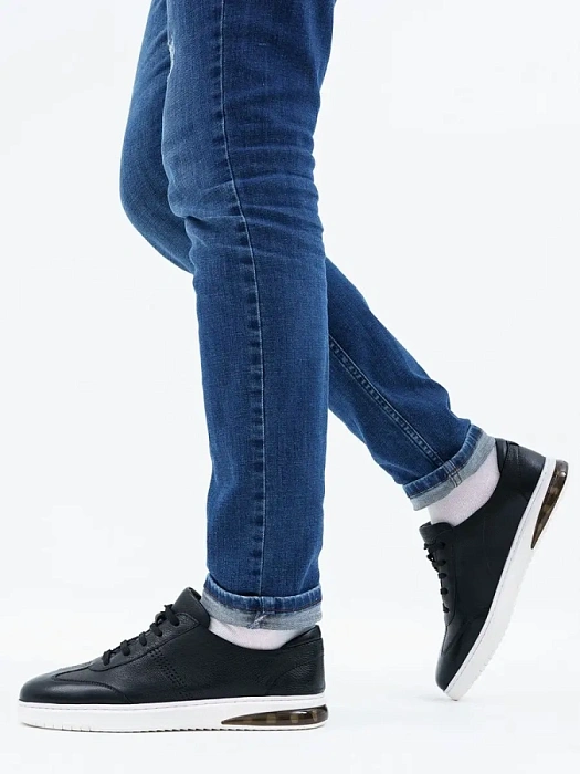 Мужские кеды BRUNO RENZONI  черные, артикул YS391AB-K21A