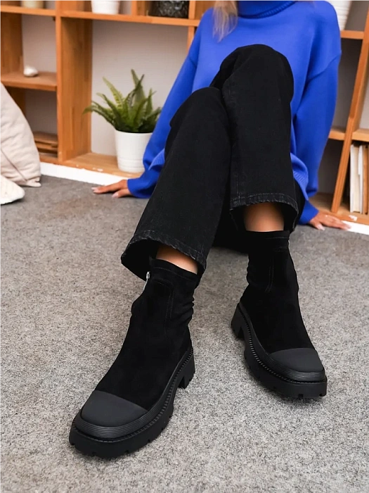 Женские ботинки basic FEDERICA RODARI черные, артикул 4E-1090-905