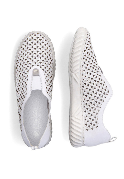 Женские туфли RIEKER белые, артикул N0965-80