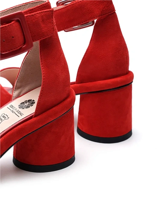 Женские туфли откр. basic FEDERICA RODARI красные, артикул 17E-K794-L893-630A