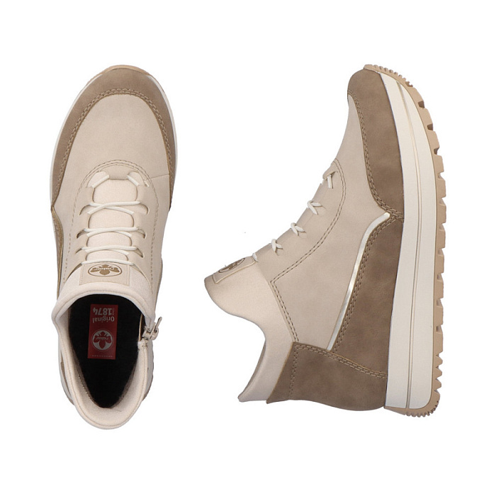 Женские ботинки basic RIEKER бежевые, артикул N4051-62