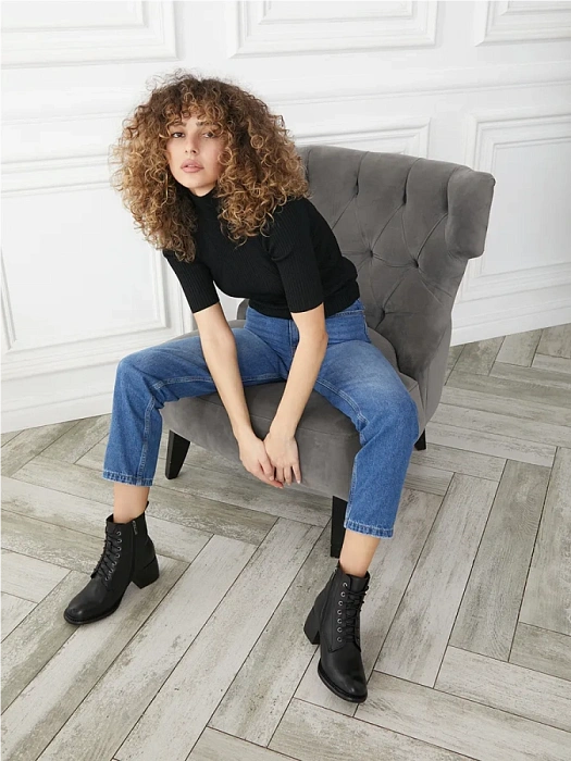 Женские ботинки FEDERICA RODARI черные, артикул 7E-3C520-302