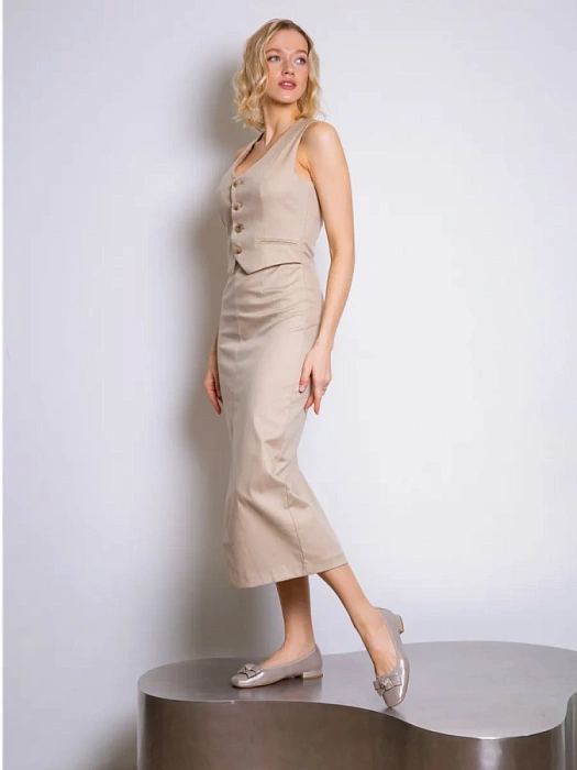 Женские балетки CAPRICE бежевые, артикул 9-22105-42-21I