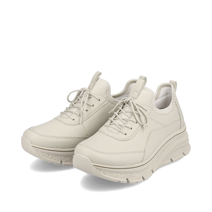 Женские кроссовки RIEKER бежевые, артикул 48050-60