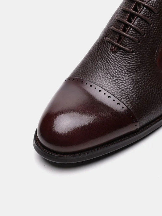 Мужские оксфорды BRUNO RENZONI  коричневые, артикул 5332A-789B