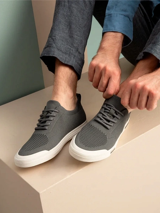 Мужские кеды BRUNO RENZONI  серые, артикул BR13527-MB/10