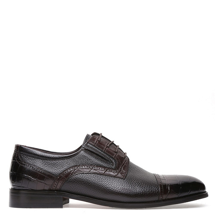 Мужские туфли basic BRUNO RENZONI  коричневые, артикул 5315A-733D