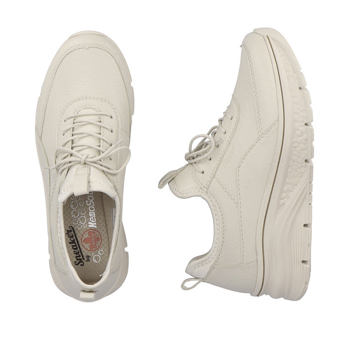 Женские кроссовки RIEKER бежевые, артикул 48050-60