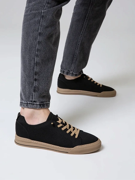 Мужские кеды BRUNO RENZONI  черные, артикул BR12910-MT/10