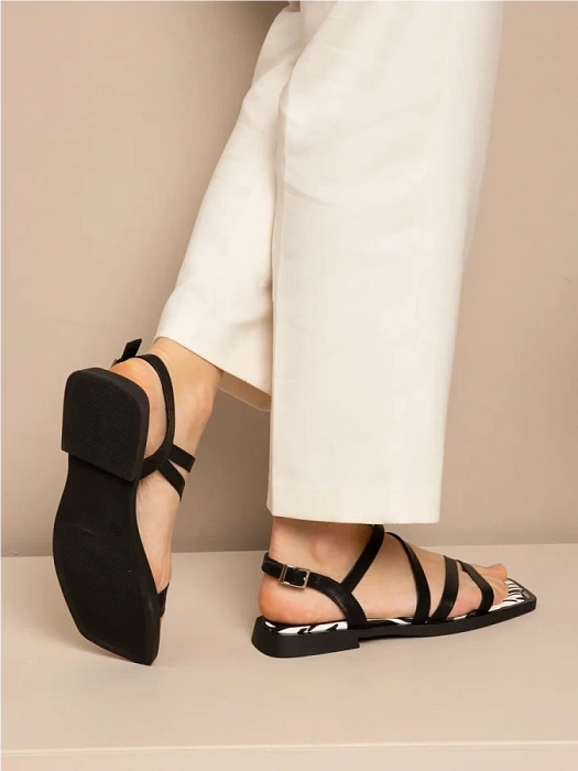 Женские сандалии FEDERICA RODARI черные, артикул 43E-H5298-N65005-2