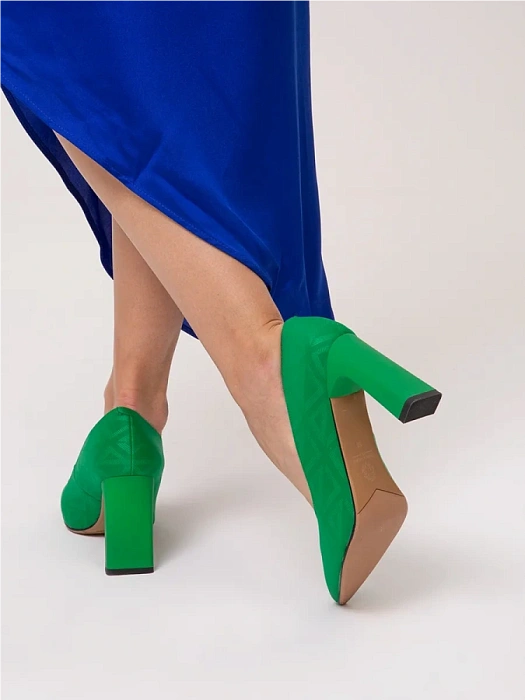 Женские туфли лодочки basic FEDERICA RODARI зеленые, артикул 17E-H595-CT2-2