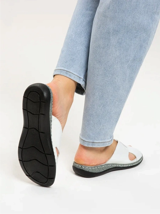 Женские сабо eObuv белые, артикул D25YT-1385-03