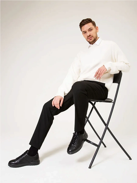 Мужские кеды BRUNO RENZONI  черные, артикул MC135A-1E-M