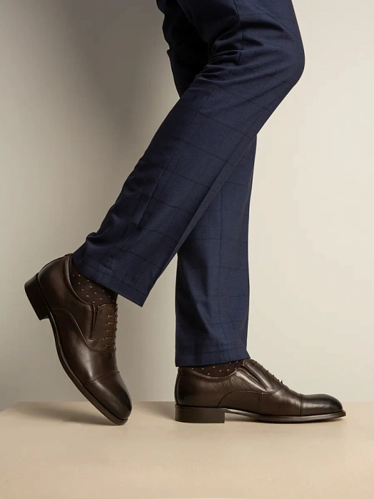 Мужские оксфорды BRUNO RENZONI  коричневые, артикул 5408A-7127H