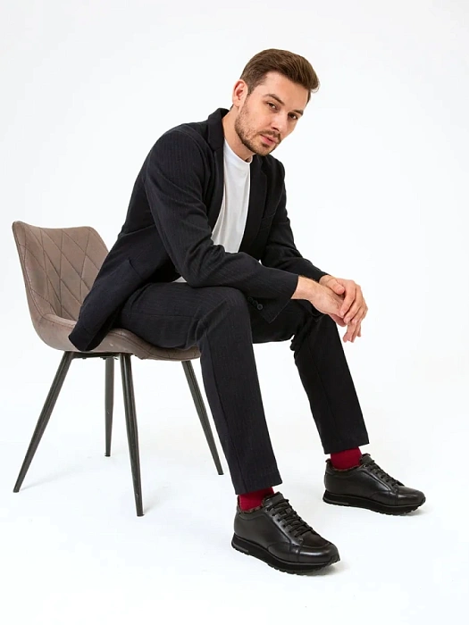 Мужские кроссовки BRUNO RENZONI  черные, артикул M149A-83A-M