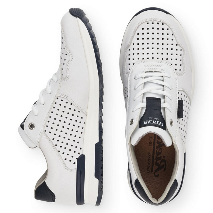 Мужские кроссовки RIEKER белые, артикул 16106-80