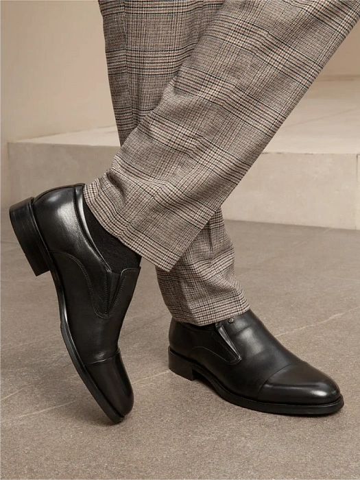 Мужские туфли BRUNO RENZONI  черные, артикул 24211-14-C515