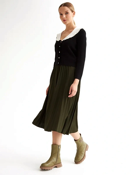 Женские полусапоги Donna Daniella  зеленые, артикул 32W10-59-106Z