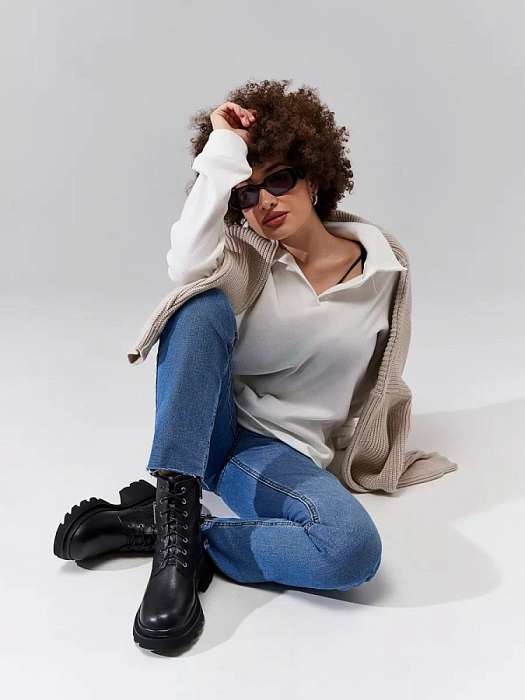 Женские ботинки SOFIA-ALEXANDRA черные, артикул 17E-Z16505-H01