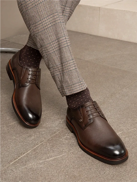 Мужские туфли BRUNO RENZONI  коричневые, артикул A003-1