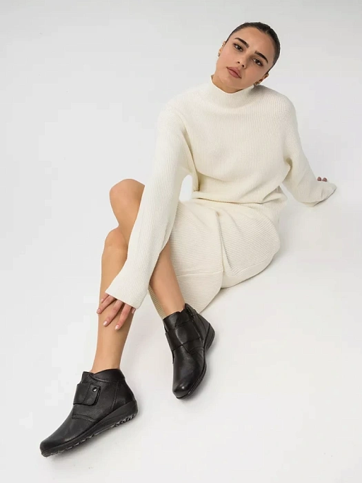 Женские ботинки basic eObuv черные, артикул 9-76457-41-022