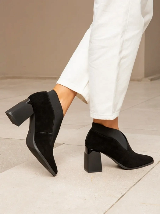 Женские ботильоны eObuv черные, артикул KF563-030EO