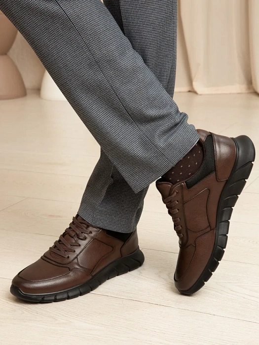 Мужские кроссовки BRUNO RENZONI  коричневые, артикул DSHD-DM003