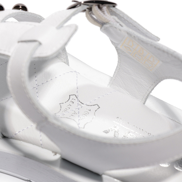 Женские сандалии eObuv белые, артикул 0482-4352-56