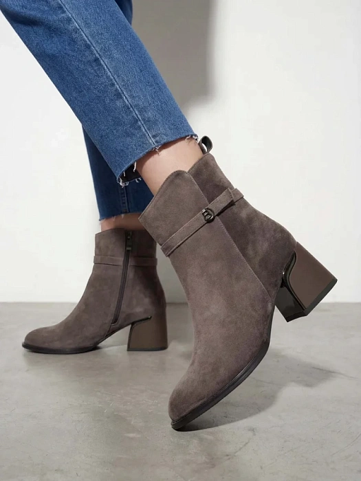 Женские ботильоны FEDERICA RODARI коричневые, артикул 15E-A5109D-1-25W