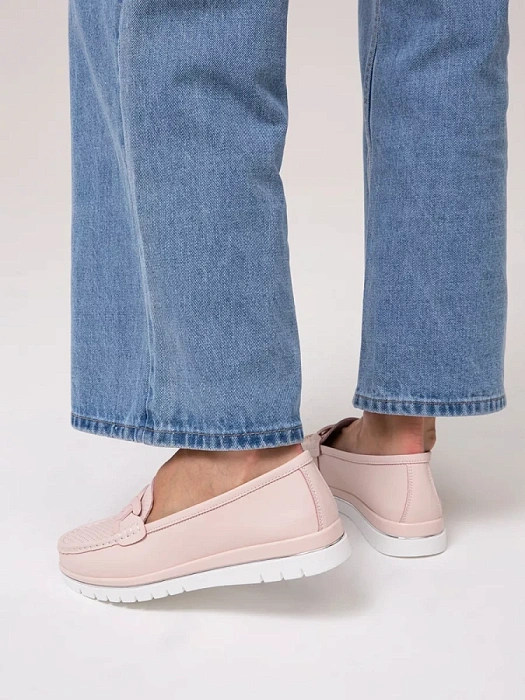 Женские мокасины Donna Daniella  розовые, артикул 53E-80593-1