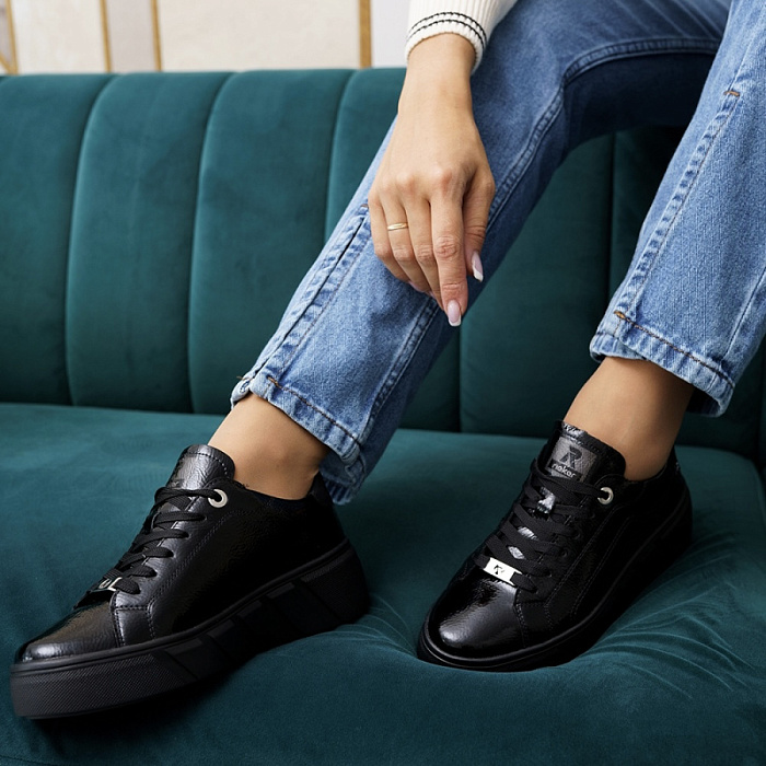 Женские кеды RIEKER черные, артикул W0501-00