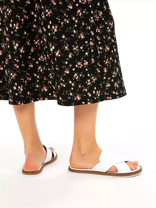 Женские сабо eObuv белые, артикул G-90-23-2